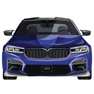 لایه باز وکتور ماشین اسپرت بی ام دبلیو BMW آبی رنگ