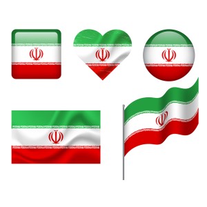 لایه باز وکتور مجموعه آیکن های پرچم کشور ایران