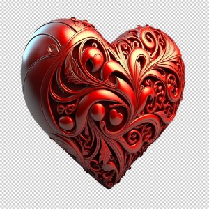 عکس png قلب عاشقانه قرمز با کیفیت بالا